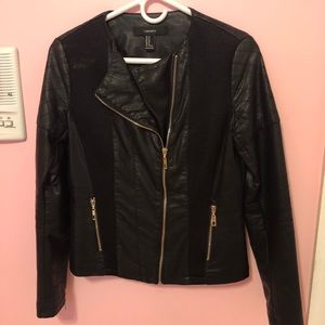 Faux leather jacket